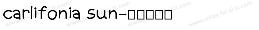 carlifonia sun字体转换
